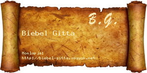 Biebel Gitta névjegykártya